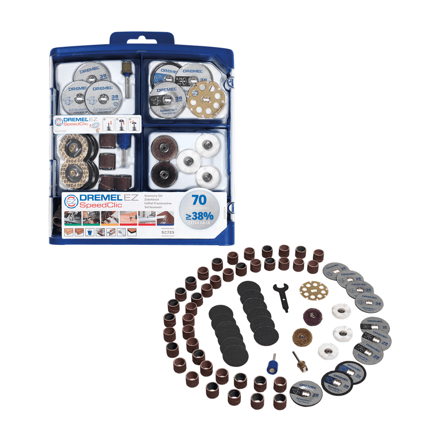 DREMEL SpeedClic çok amaçlı aksesuar seti (SC725) 70’li